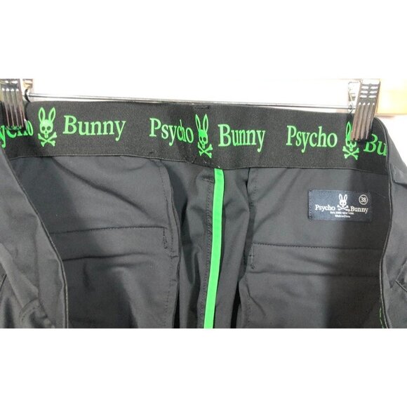 Psycho Bunny Pants Capri Cropped Black Nylon Spandex Blend Pant Men's Size 38 - Picture 7 of 10